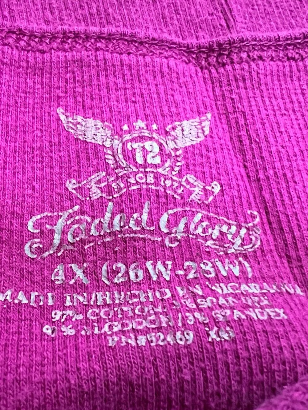 Faded Glory Dark Pink Tank Top W 4X